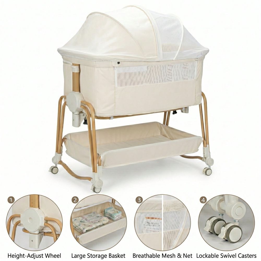 Bassinet Bedside Sleeper - Berceau pour bébés garçons et filles,