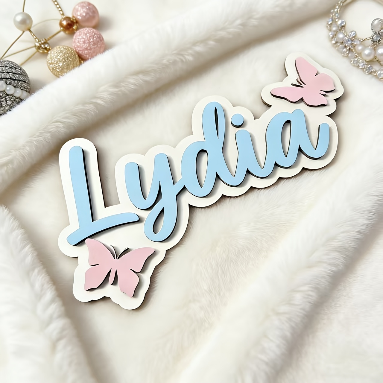 Baby Nursery Sign - Panneau de porte personnalisé avec nom