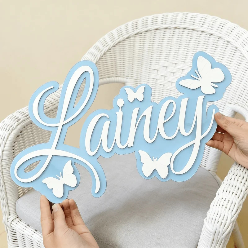 Baby Nursery In - Plaque personnalisée avec le nom du