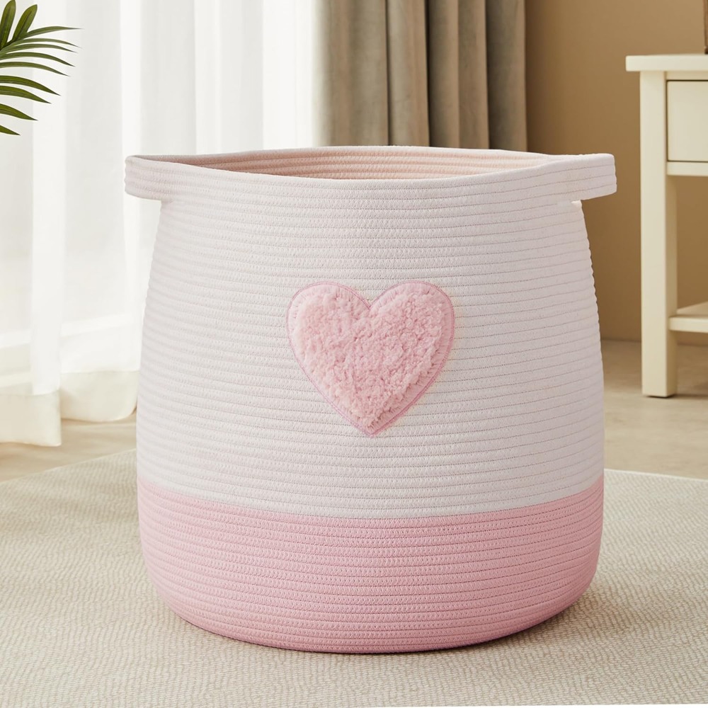 Baby Nursery Girl Room - Panier à linge rose pour enfants