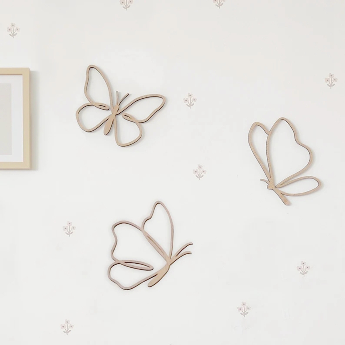 Baby Nursery Sign - Panneau en bois avec papillons, Décoration