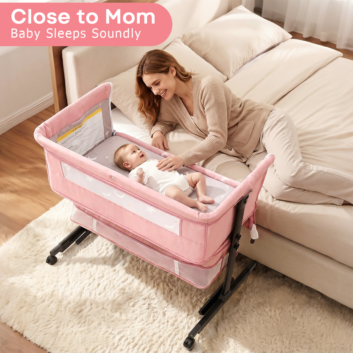 Berceau de chevet pliable pour - Bassinet Bedside Sleeper avis et prix