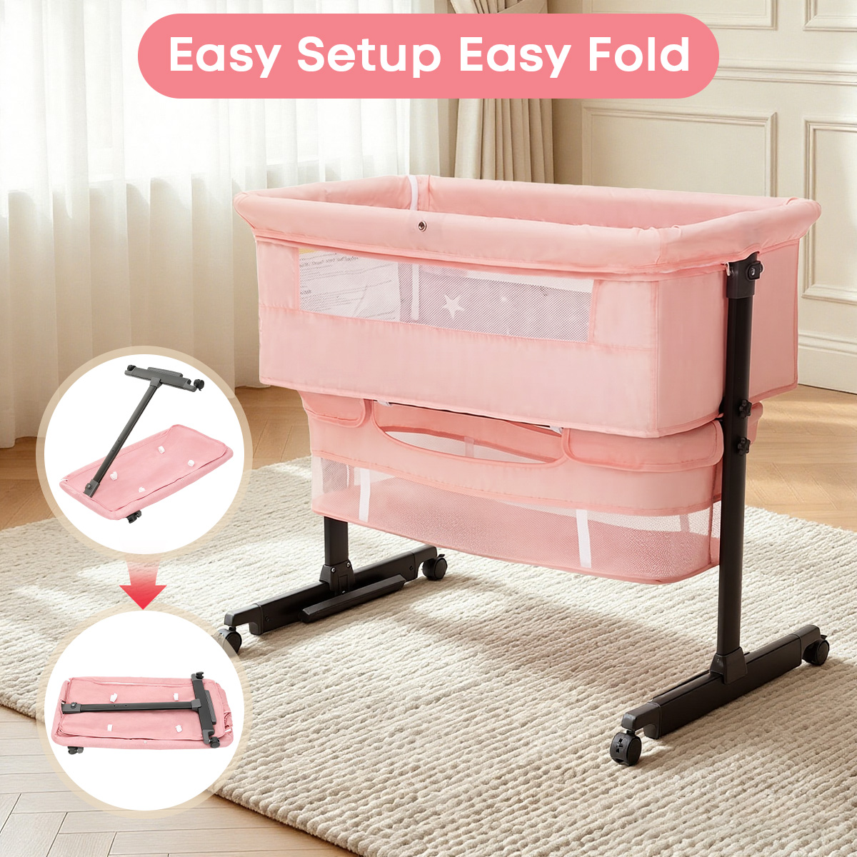 Berceau de chevet pliable pour - Bassinet Bedside Sleeper avis et prix
