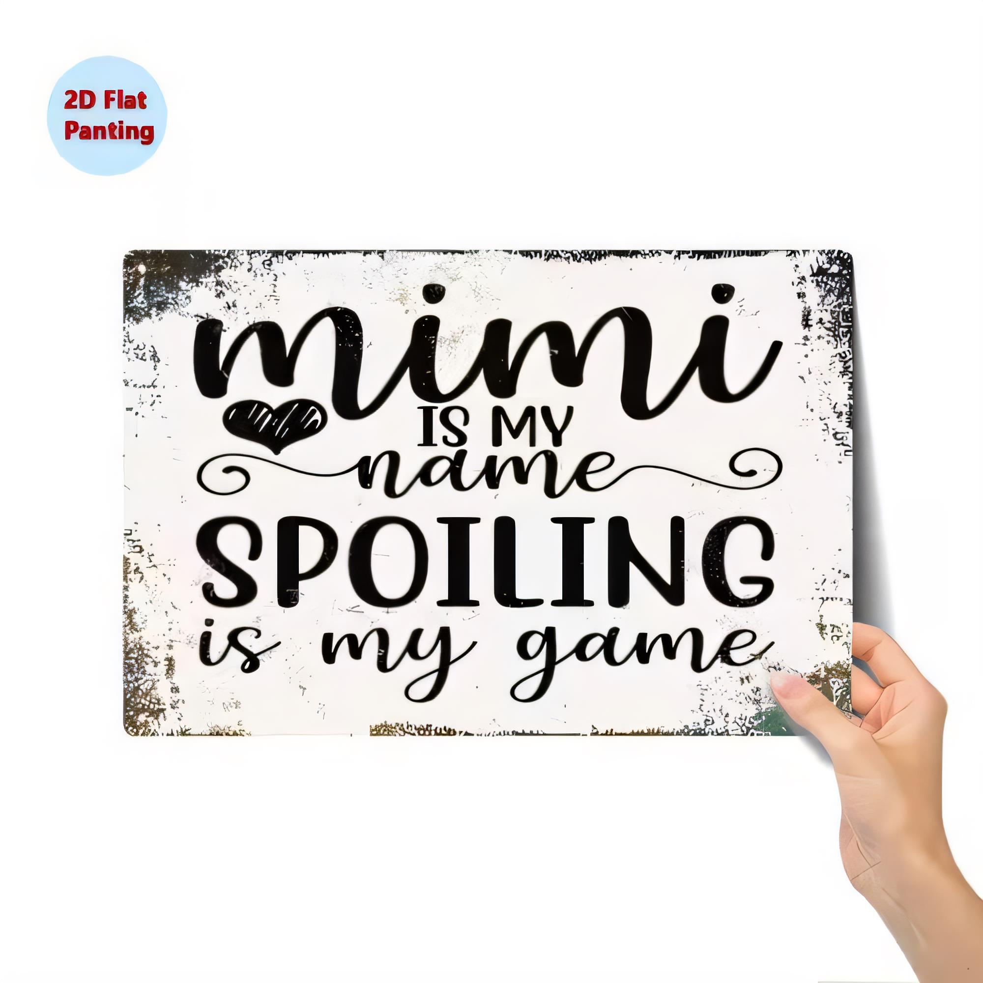 Plaque en métal vintage MIMI I - Baby Nursery Games avis et prix