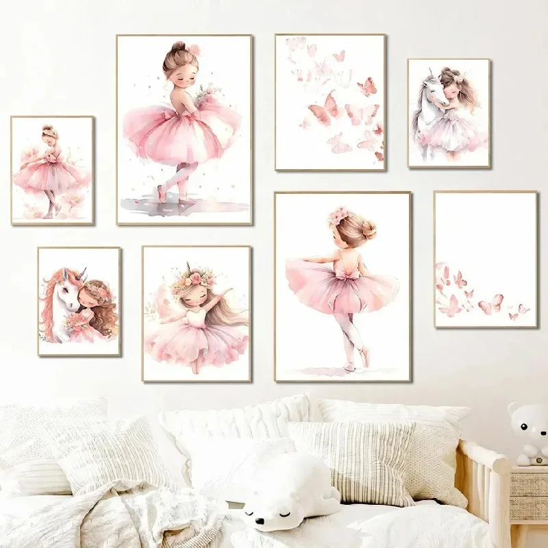 Affiche de ballerine rose, lic - Baby Nursery Girl Room avis et prix
