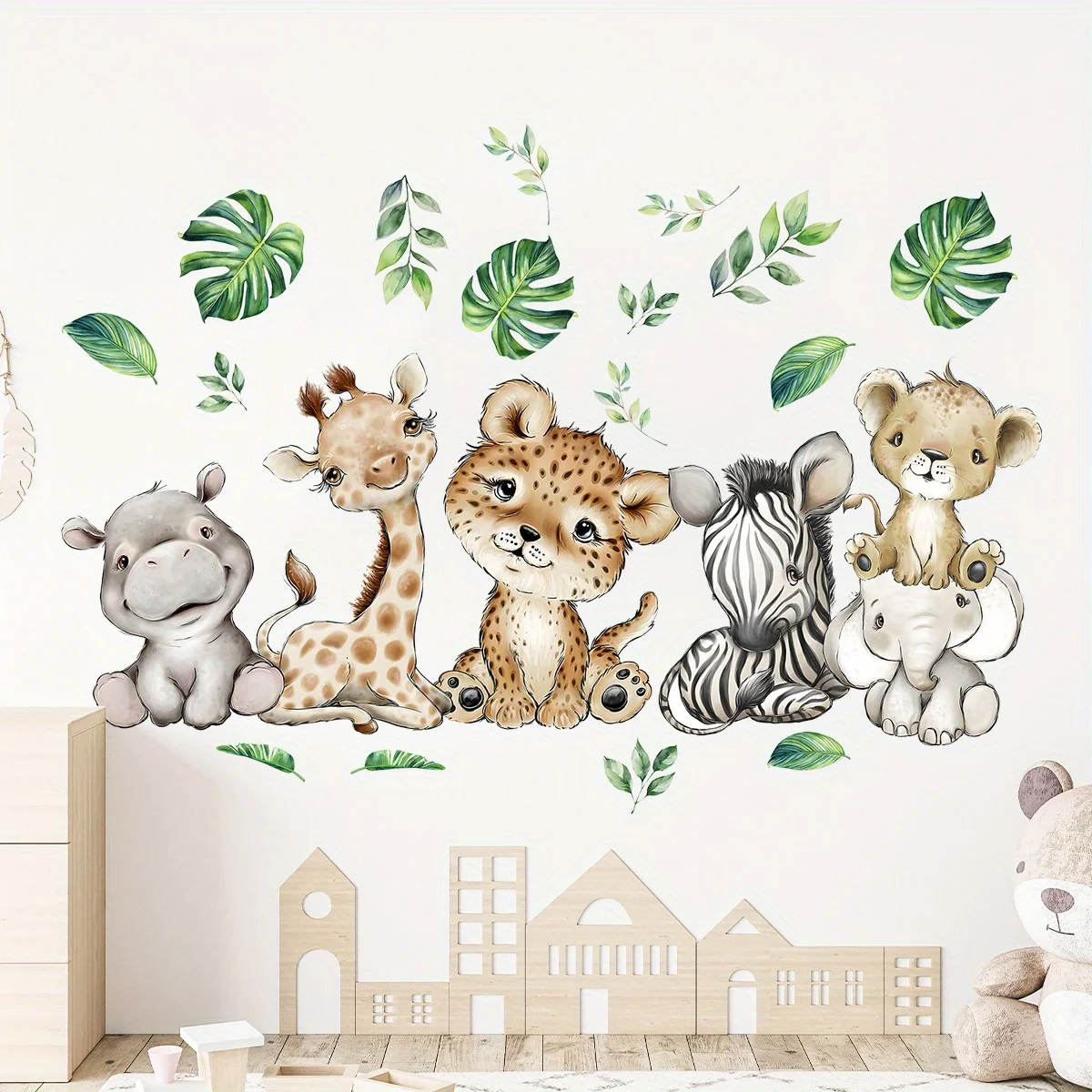 1PC dessin animé mignon hippop - Baby Nursery Stickers avis et prix
