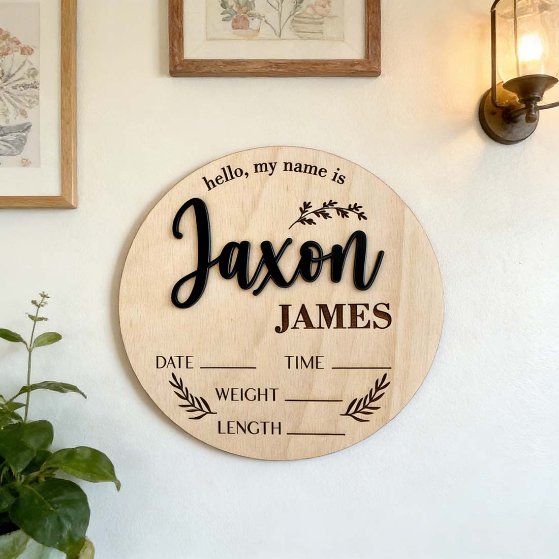 1 plaque personnalisée en bois - Baby Nursery Sign avis et prix