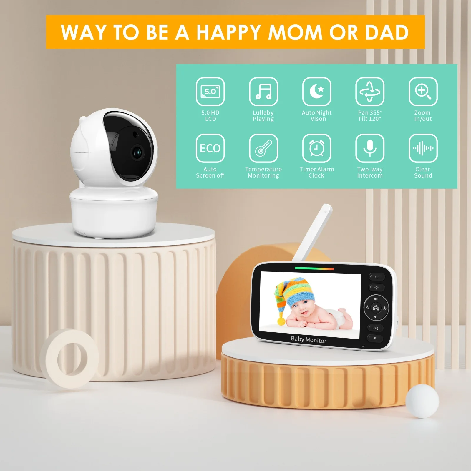 Moniteur bébé avec écran LCD d - Baby Nursery Temperature avis et prix