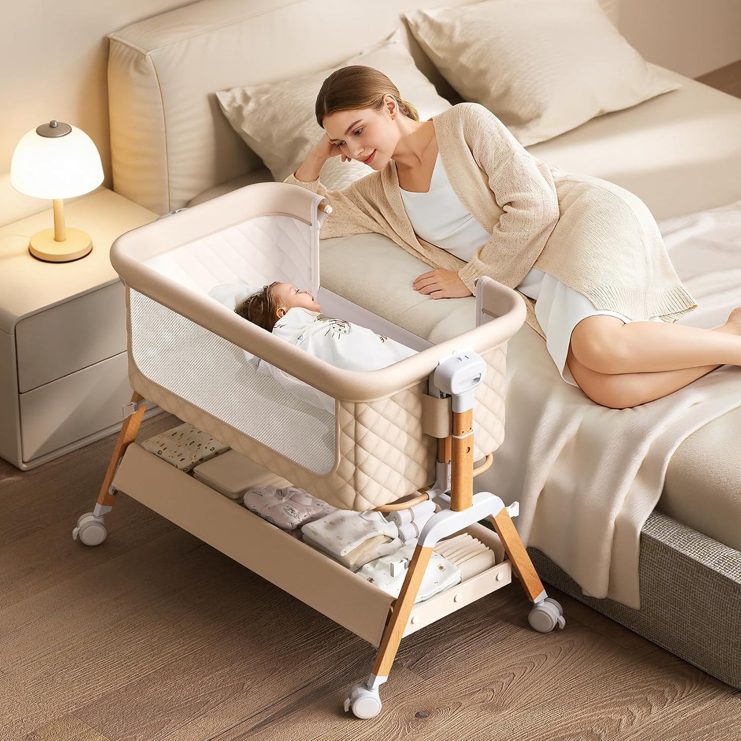 Lit bébé 3 en 1, berceau de ch - Bassinet Bedside Sleeper avis et prix