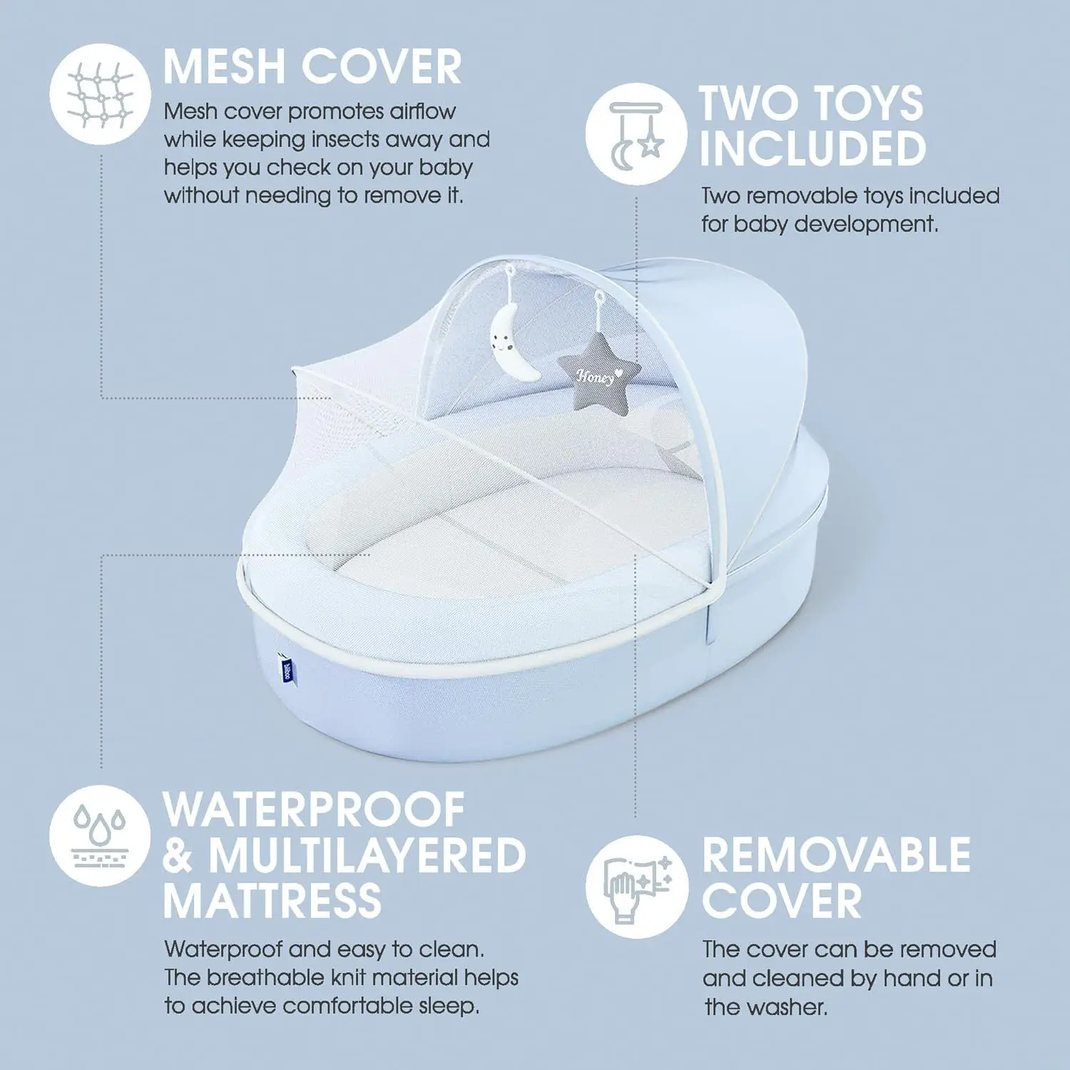 Couffin multifonctionnel en ma - Bassinet Bedside Sleeper avis et prix