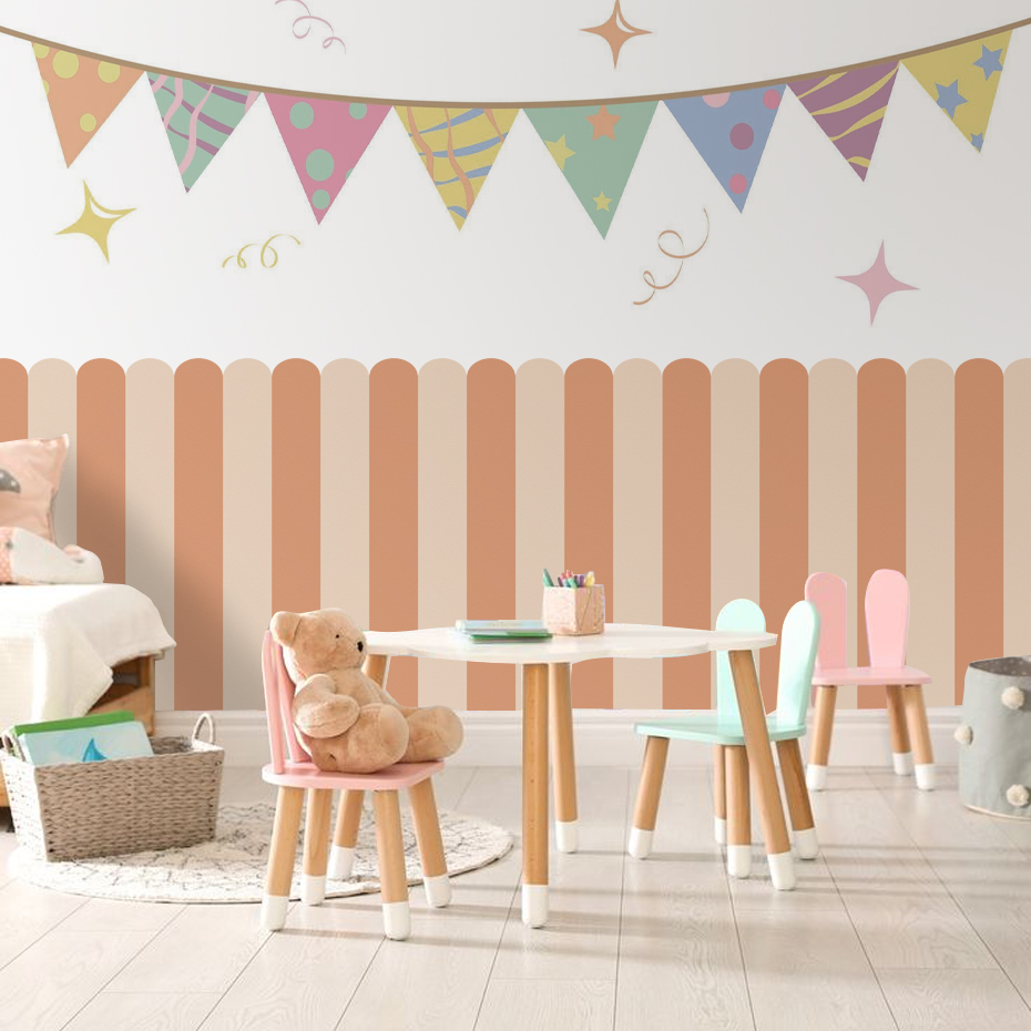 Papier peint en Arc à rayures  - Baby Nursery Stickers avis et prix